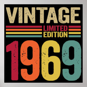 53 jaar oud cadeau 1969 53th Birthday Poster