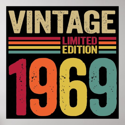 53 jaar oud cadeau  1969 53th Birthday Poster (Voorkant)