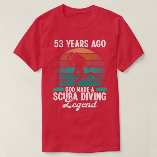 53 jaar oud Scuba duiker 53 jaar T-shirt (Design voorkant)