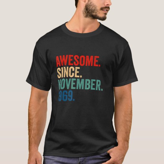 53 jaar oude 53e verjaardag Geweldige sinds novemb T-shirt (Voorkant)