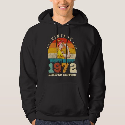 53 jaar oude Bday 1972  53ste Verjaardag Vrouwen Hoodie (Voorkant)