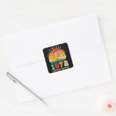53 jaar oude Bday 1972 53ste Verjaardag Vrouwen Vierkante Sticker (Envelop)