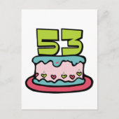 53 jaar oude Birthday Cake Briefkaart (Voorkant)