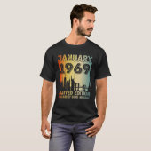 53 jaar oude dag  januari 1969 53rd geboortedag t-shirt (Voorkant volledig)