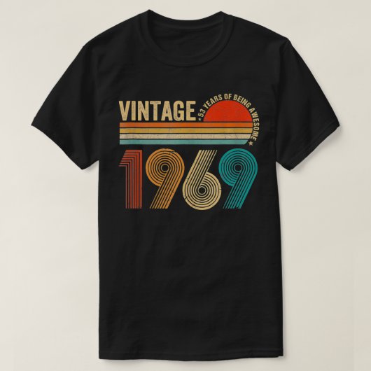 53 jaar oude  editie 1969 Limited Edition 53th Bir T-shirt (Design voorkant)