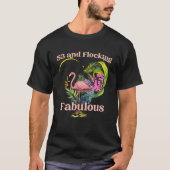 53 jaar oude en afbreekbare Flamingo Birthd T-shirt (Voorkant)