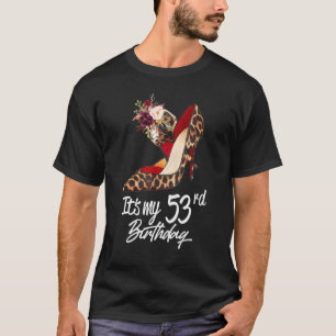 53 jaar oude High Heels Leopard Het is mijn 53e ge T-shirt