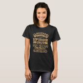 53 Jaar Oude Legenden Werden Geboren In September T-shirt (Voorkant volledig)