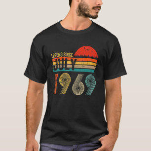 53 jaar oude Retro Birthday Legend sinds juli 1996 T-shirt