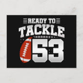 53 Jaar Oude Tackle Voetbal Feest 53e Verjaardag Briefkaart (Voorkant)