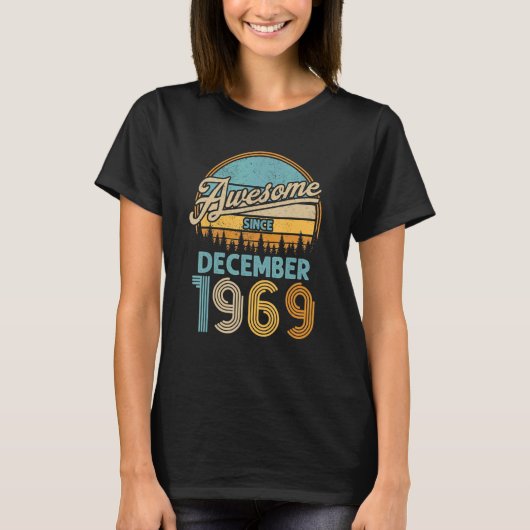 53 jaar oude verjaardag Geweldige sinds december 1 T-shirt (Voorkant)