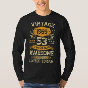 53 jaar oude Vintage 1969 53e verjaardag 1 T-shirt