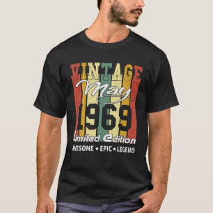 53 jaar oude Vintage mei 1969 Limited Edition 53th T-shirt