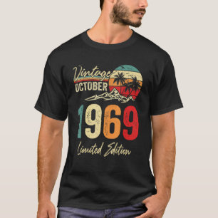 53 jaar oude Vintage oktober 1969 53e verjaardag T-shirt