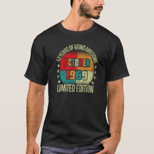 53 jaar oude Vintage oktober 1969 geboortedag T-shirt