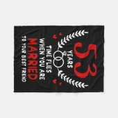 53 jaar vliegen getrouwd met beste vriendinnen fleece deken (Voorkant (Horizontaal))