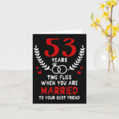 53 jaar vliegen getrouwd met beste vriendinnen kaart (Gele Bloem)