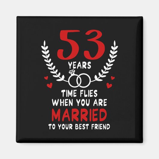 53 jaar vliegen getrouwd met beste vriendinnen magneet (Voorkant)