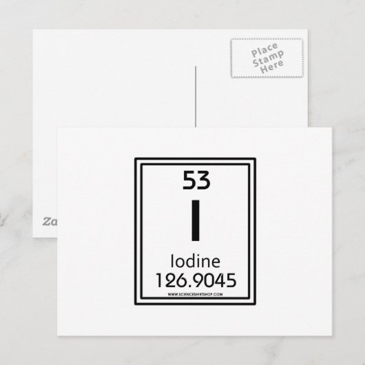 53 Jodium Briefkaart (Voorkant / Achterkant)