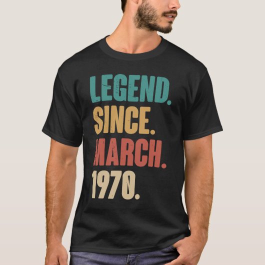 53 maart 53 jaar oud azijnmerk t-shirt (Voorkant)