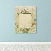 53:Mirror frame, unfinished embroidery in coloured Canvas Afdruk (Insitu (Houten vloer))