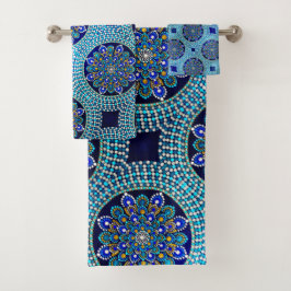 53 Royal Blue Bath Towel SET Bad Handdoek