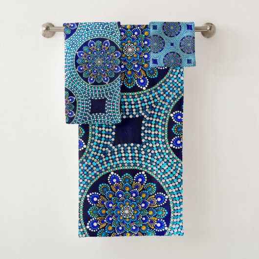 53 Royal Blue Bath Towel SET Bad Handdoek (Insitu)