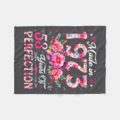 53 Year Old Made In 1973 Floral 53rd Birthday Wome Fleece Deken (Voorkant (Horizontaal))