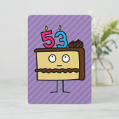 53e Birthday Cake met kaarsen Kaart (Staand voorkant)