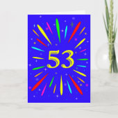53e 'Birthday Explosion'-Kaart Kaart (Voorkant)