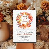 53e bruiloft Jubileum Elegante Herfst Bloemen Save The Date