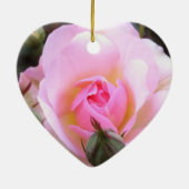 53e bruiloft Jubileum Roze Rose Keramisch Ornament (Achterkant)