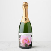 53e bruiloft Jubileum Roze Rose Sparkling Wijnetiket (Voorkant)