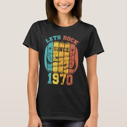 53e verjaardag 1970 Retro 53 jaar oud Guit T-shirt (Voorkant)