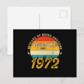 53e verjaardag 1972 Geweldig 53e verjaardagscadeau Briefkaart (Voorkant / Achterkant)