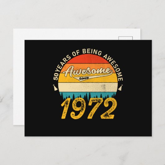 53e verjaardag 1972 Geweldig 53e verjaardagscadeau Briefkaart (Voorkant / Achterkant)