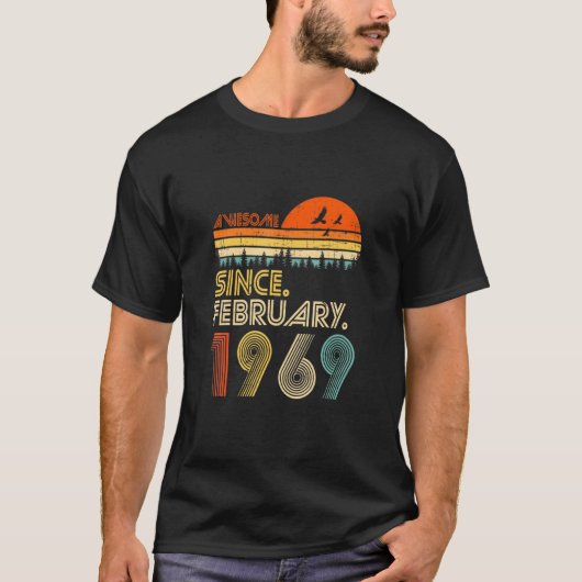 53e verjaardag 53 jaar oud Geweldige sinds 1 febru T-shirt (Voorkant)