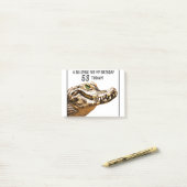 53e verjaardag Alligator Glimlach Post-it® Notes (Op bureau)