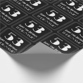 53e verjaardag - Art Deco geïnspireerd look "53",  Cadeaupapier (Hoek)