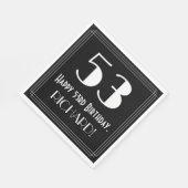 53e verjaardag ~ Art Deco geïnspireerd look "53",  Servet (Hoek)