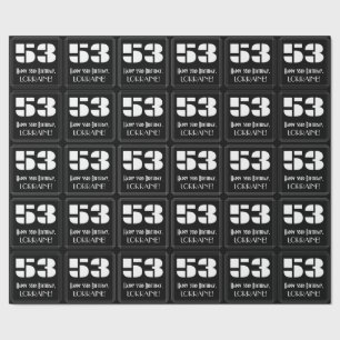 53e verjaardag: Art Deco Geïnspireerde look "53" e Cadeaupapier
