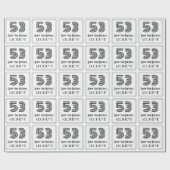 53e verjaardag: Art Deco geïnspireerde stijl "53" Cadeaupapier (Vlak)