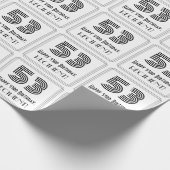 53e verjaardag: Art Deco geïnspireerde stijl "53" Cadeaupapier (Hoek)
