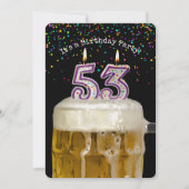 53e verjaardag Bierfeest Kaart (Voorkant)