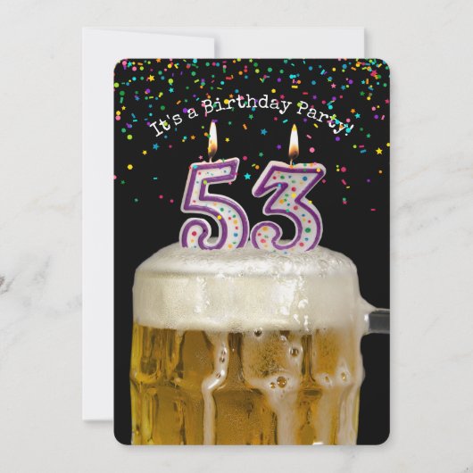 53e verjaardag Bierfeest Kaart (Voorkant)