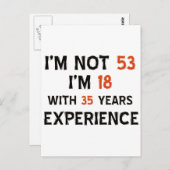 53e verjaardag design briefkaart (Voorkant / Achterkant)