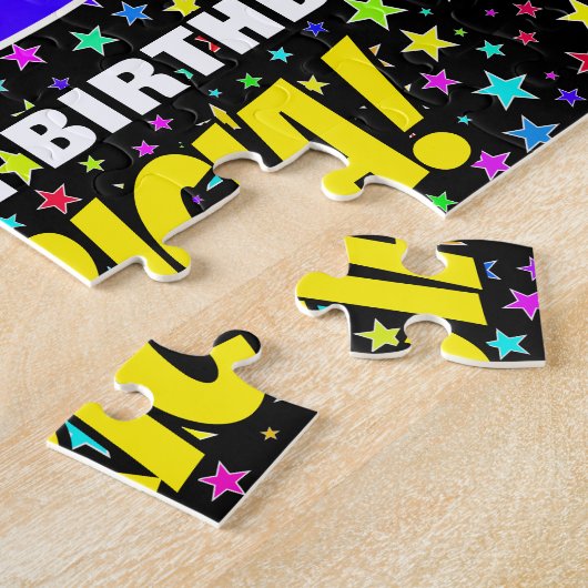 53e verjaardag — Fun, kleurrijk Star Field Pattern Legpuzzel (Zijkant)