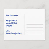 53e Verjaardag: Fun sterren patroon, Regenboog 53, Briefkaart (Achterkant)