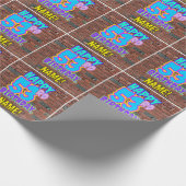 53e verjaardag: Fun, Urban Graffiti geïnspireerd K Cadeaupapier (Hoek)