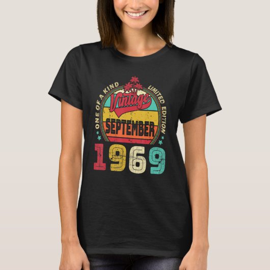 53e verjaardag Geweldige sinds september 1969 T-shirt (Voorkant)